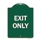Signmission Designer Series Sign-Exit Only, Green & White Heavy-Gauge Aluminum Sign, 24" H, 18" L, GW-1824-9976 A-DES-GW-1824-9976 - alternate 1
